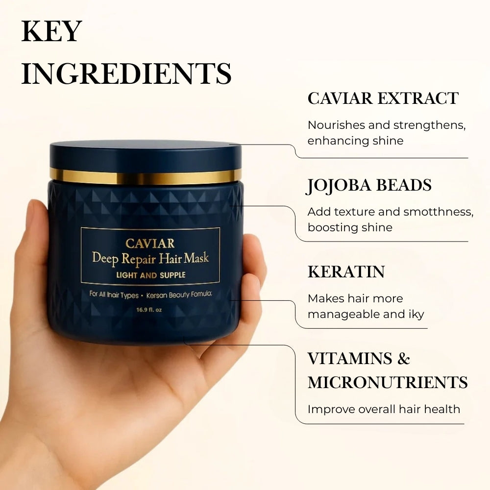 Korean Caviar Hair Mask – Deep Repair (16.9 fl.oz)